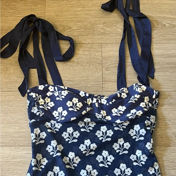 Free People Women’s Small Printed Floral Patterned Slip Dress - Picture 2 of 8